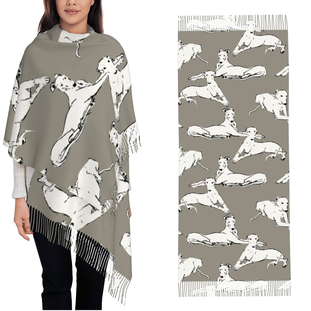 Relaxing Greyhound Whippet Sca - Pashmina Wrap Large 리뷰 및 가격