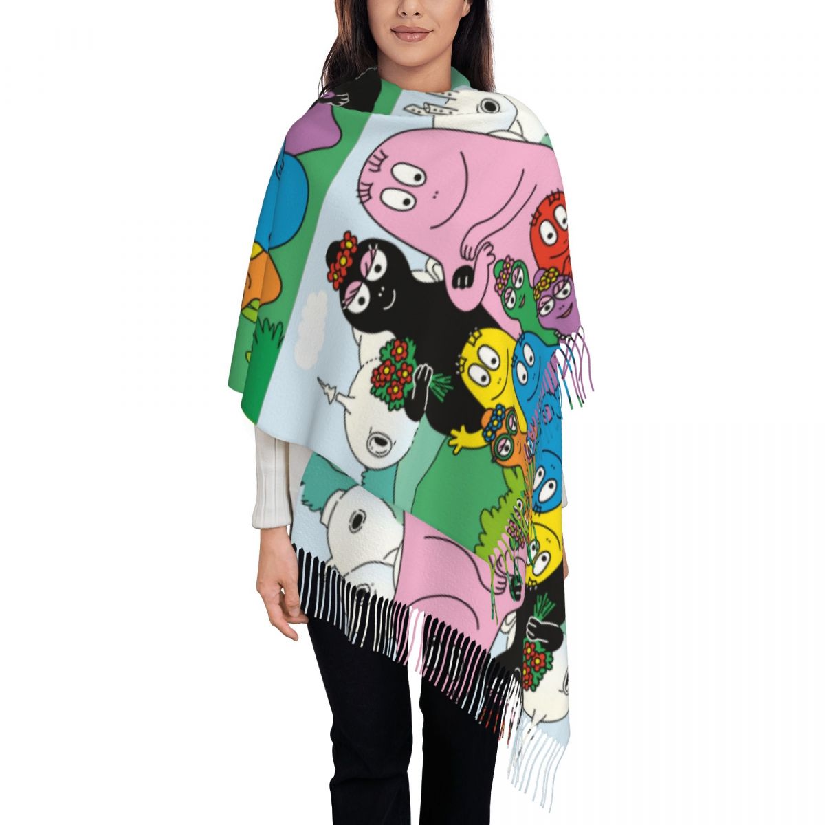 Les Barbapapa Family Shawls Wr - Pashmina Wrap Large 리뷰 및 가격