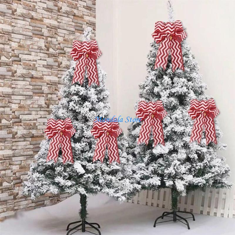U2JC Christmas Tree Bow Stripe - Bow Tie Pre Tied 리뷰 및 가격