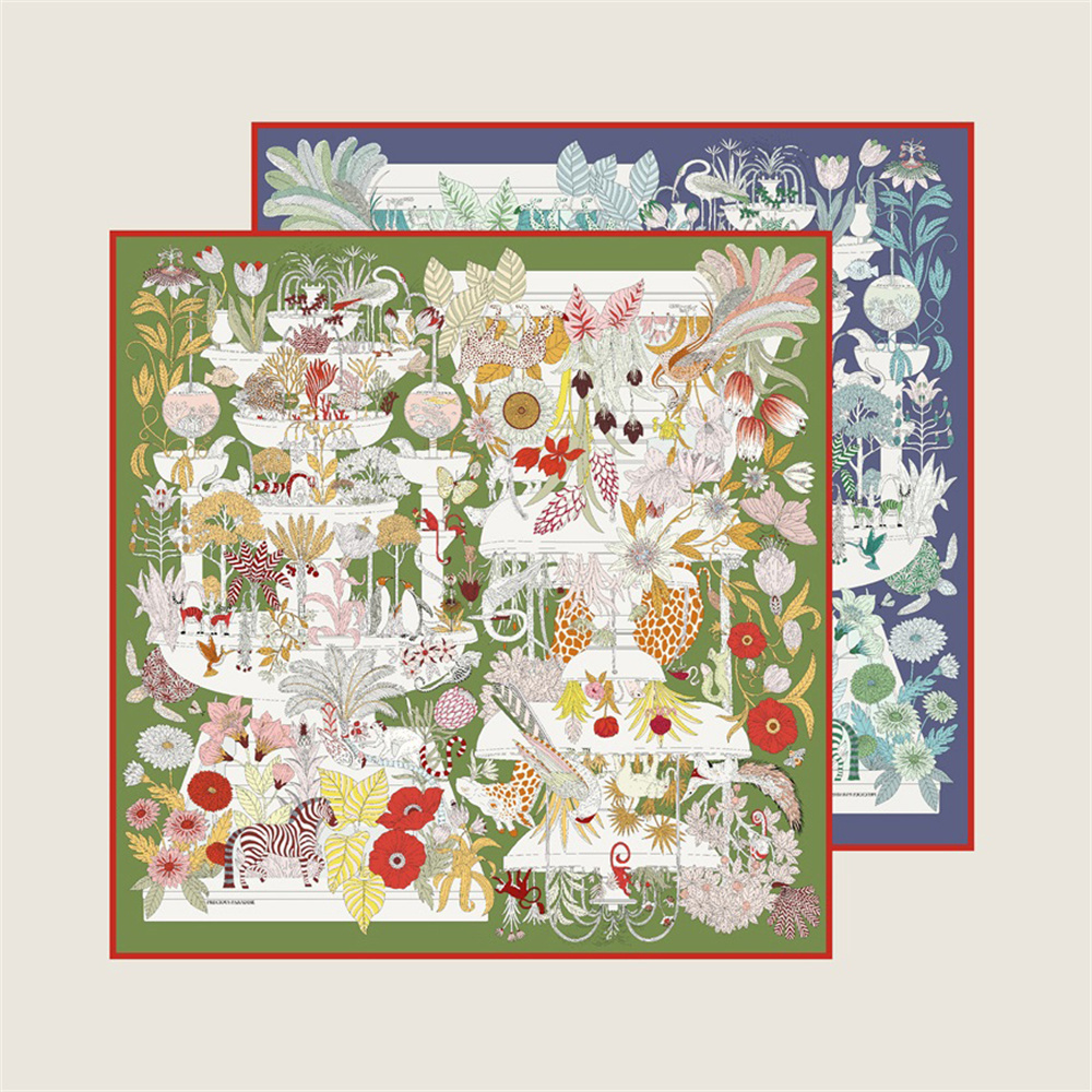 POBING Hand Rolled Twill Silk  - Scarf Silk Square 리뷰 및 가격