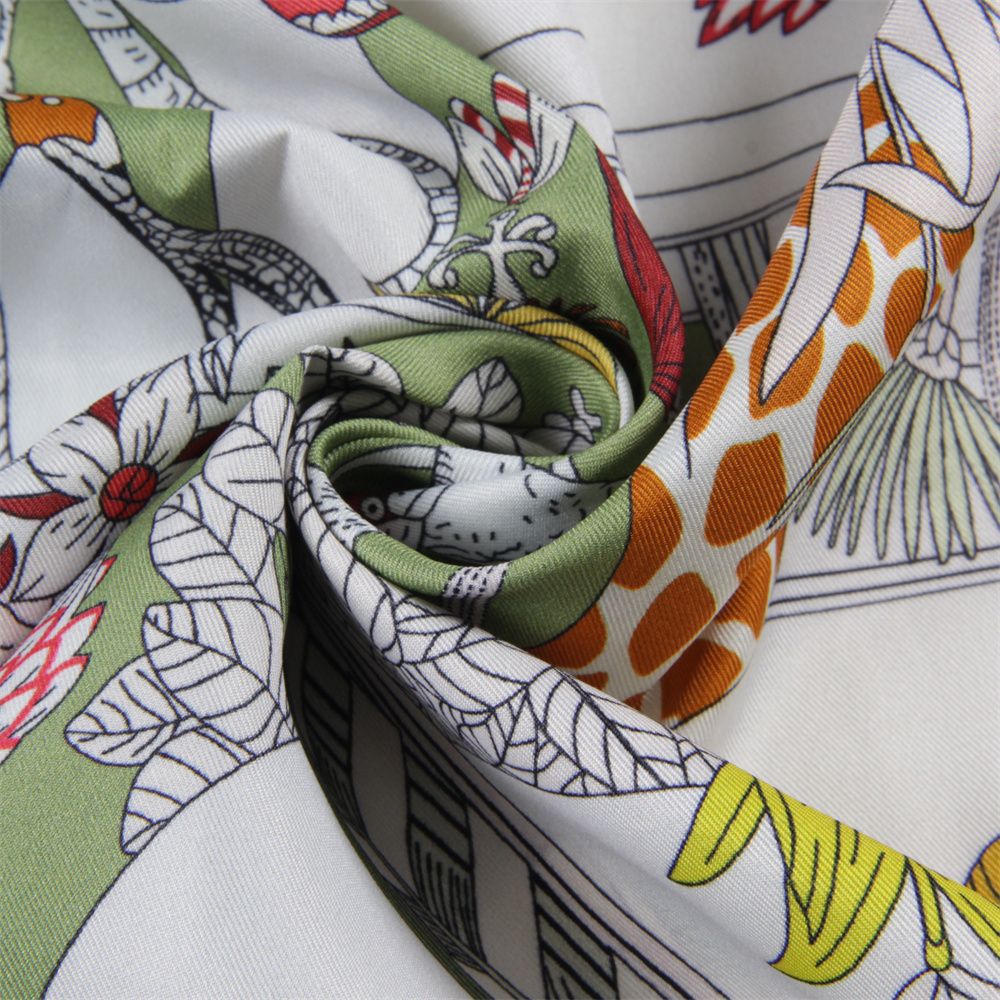 POBING Hand Rolled Twill Silk  - Scarf Silk Square 리뷰 및 가격