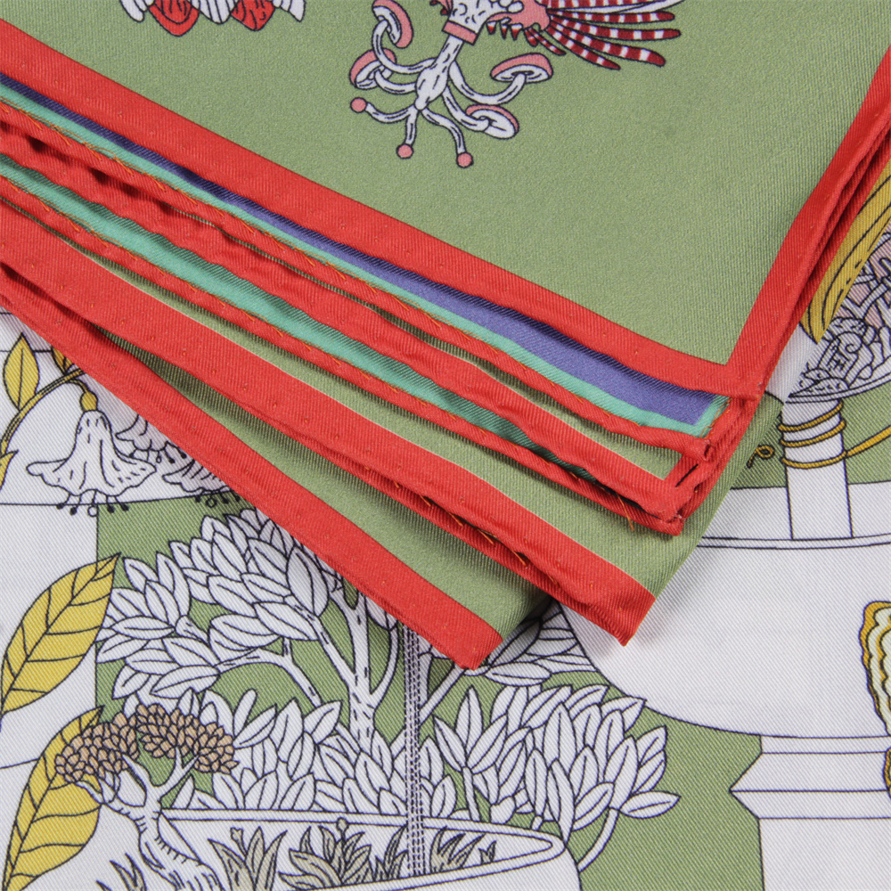 POBING Hand Rolled Twill Silk  - Scarf Silk Square 리뷰 및 가격