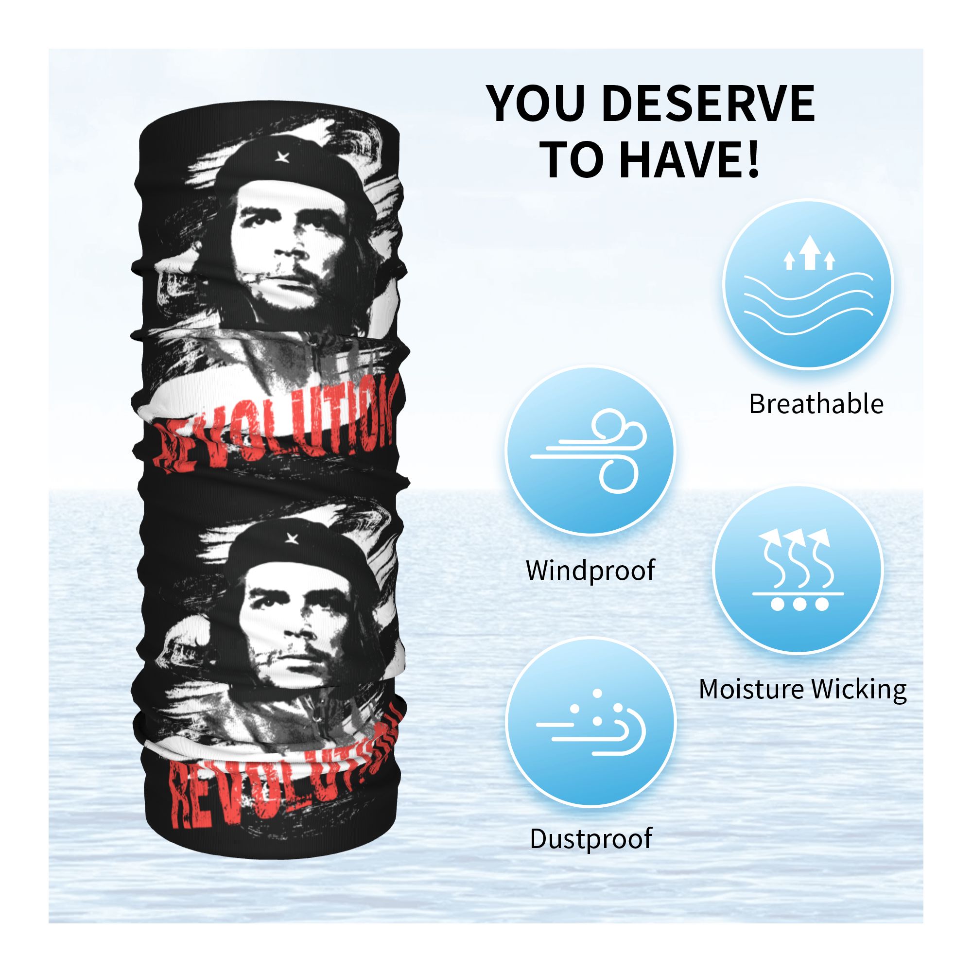 Custom Che Guevara Revolution  - Neck Warmer Tube 리뷰 및 가격