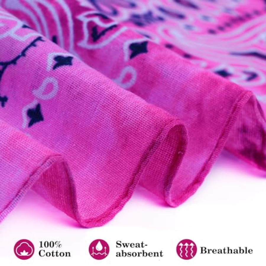 URATOT 6 Pack Tie Dye Bandana  - Handkerchief Cotton Men 리뷰 및 가격