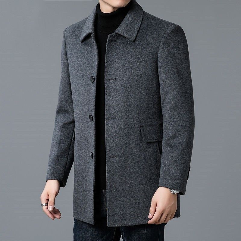 Wool Blend Coat White Mans Sha - Muffler Men Wool 리뷰 및 가격