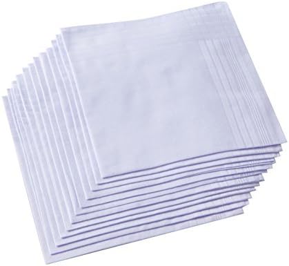 Men's Pure White 100% Cotton H - Handkerchief Cotton Men 리뷰 및 가격