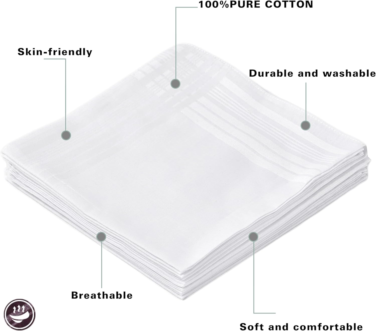 Men's Pure White 100% Cotton H - Handkerchief Cotton Men 리뷰 및 가격