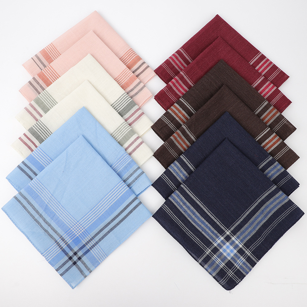 6pcs Men's Mixed Color Plaid S - Handkerchief Cotton Men 리뷰 및 가격