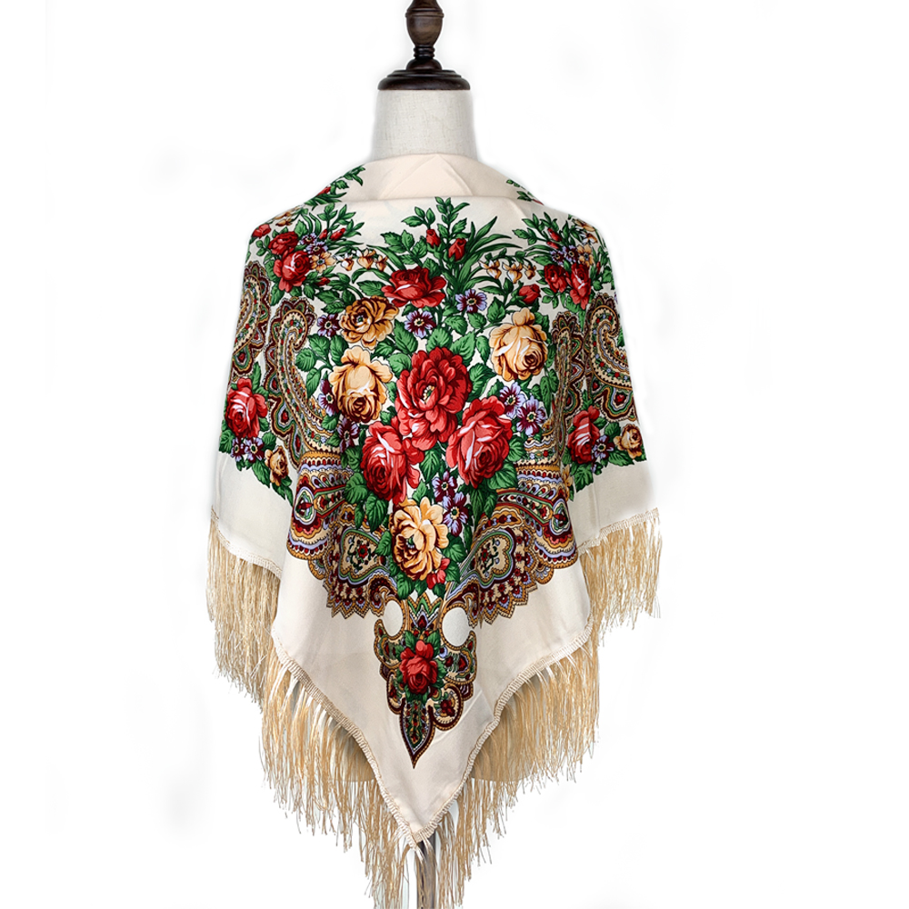 115*115cm Luxury Floral Print  - Bandana Cotton 리뷰 및 가격