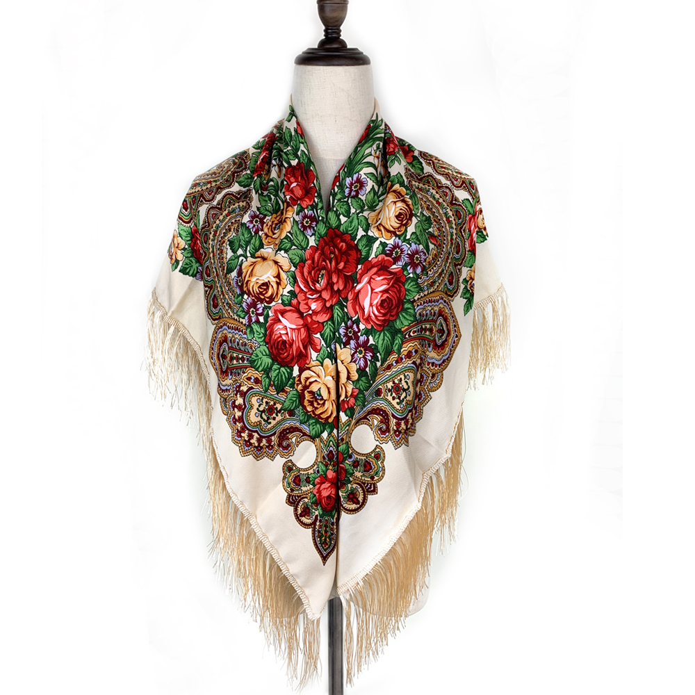 115*115cm Luxury Floral Print  - Bandana Cotton 리뷰 및 가격