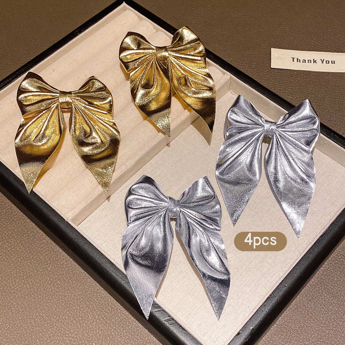 4 fashionable bow hair clips i - Tie Clip Silver 리뷰 및 가격
