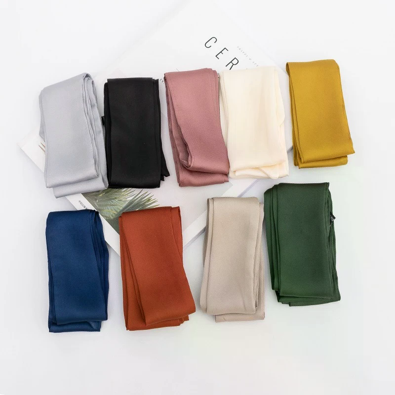 5x200cm Satin Silk Narrow Scar - Silk Neck Scarf 리뷰 및 가격