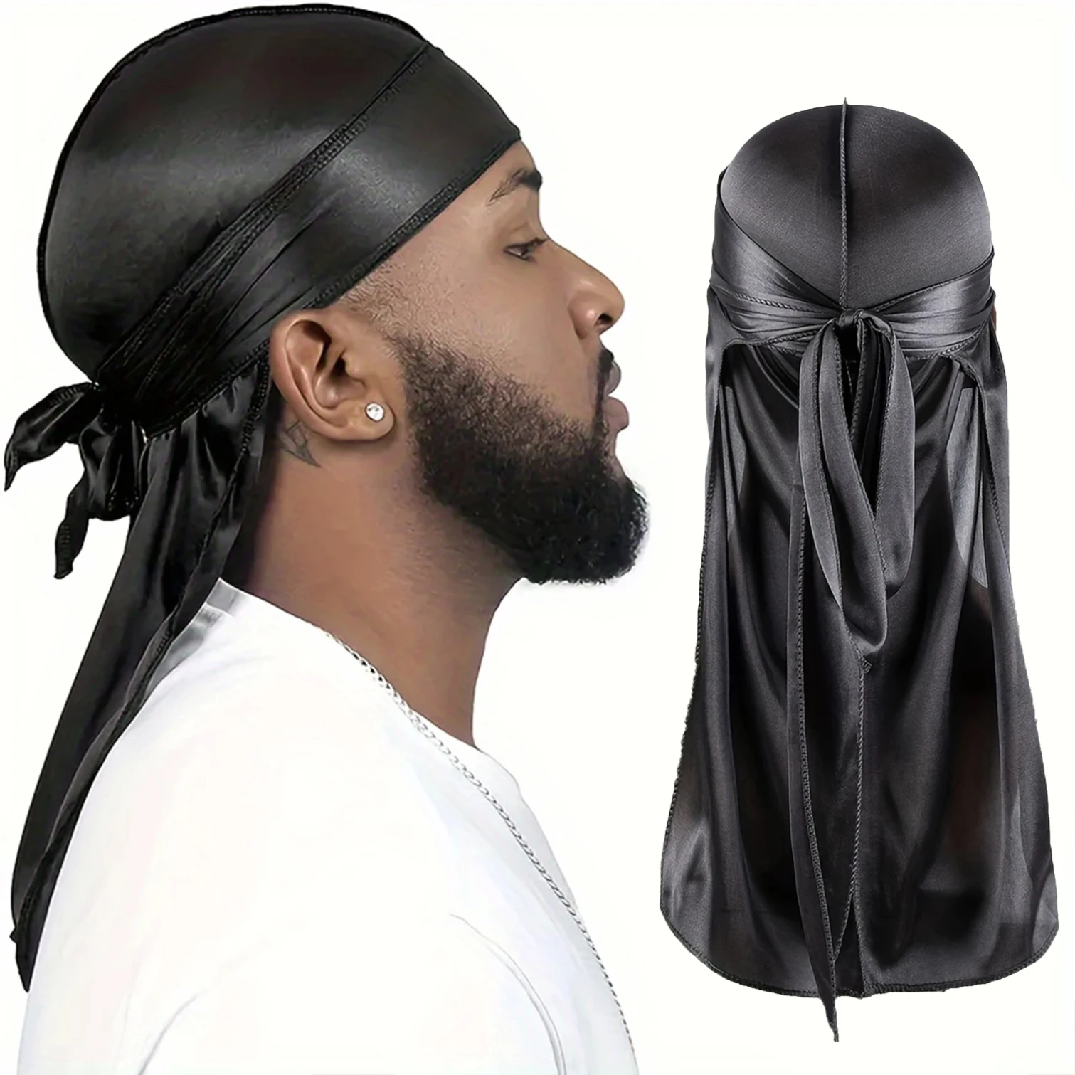 Men's Silk Durag Bonnet Bandan - Bandana Doo Rag 리뷰 및 가격