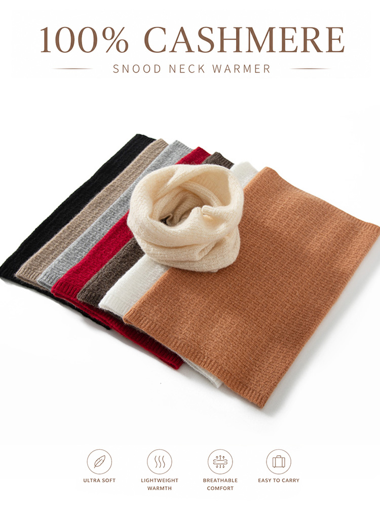 100% Pure Cashmere Waffle Knit - Infinity Scarf Knit 리뷰 및 가격