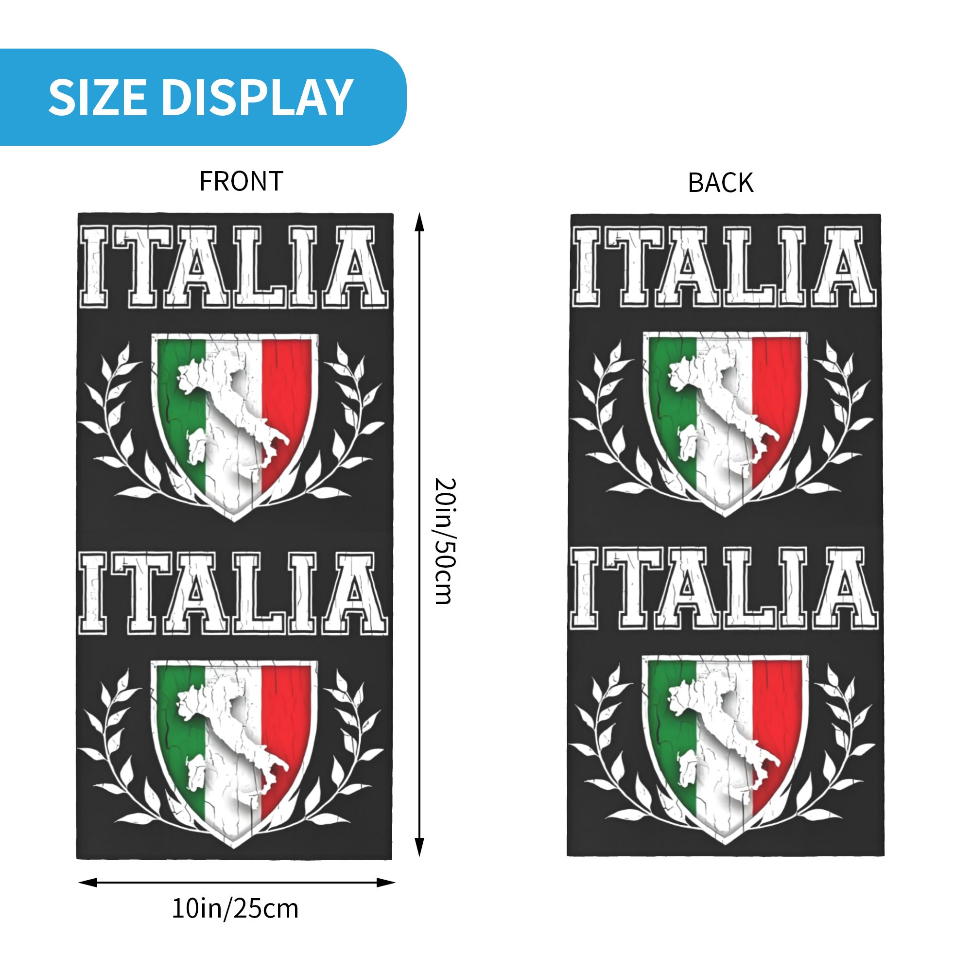 Custom Italy Flag Bandana Neck - Neck Warmer Tube 리뷰 및 가격