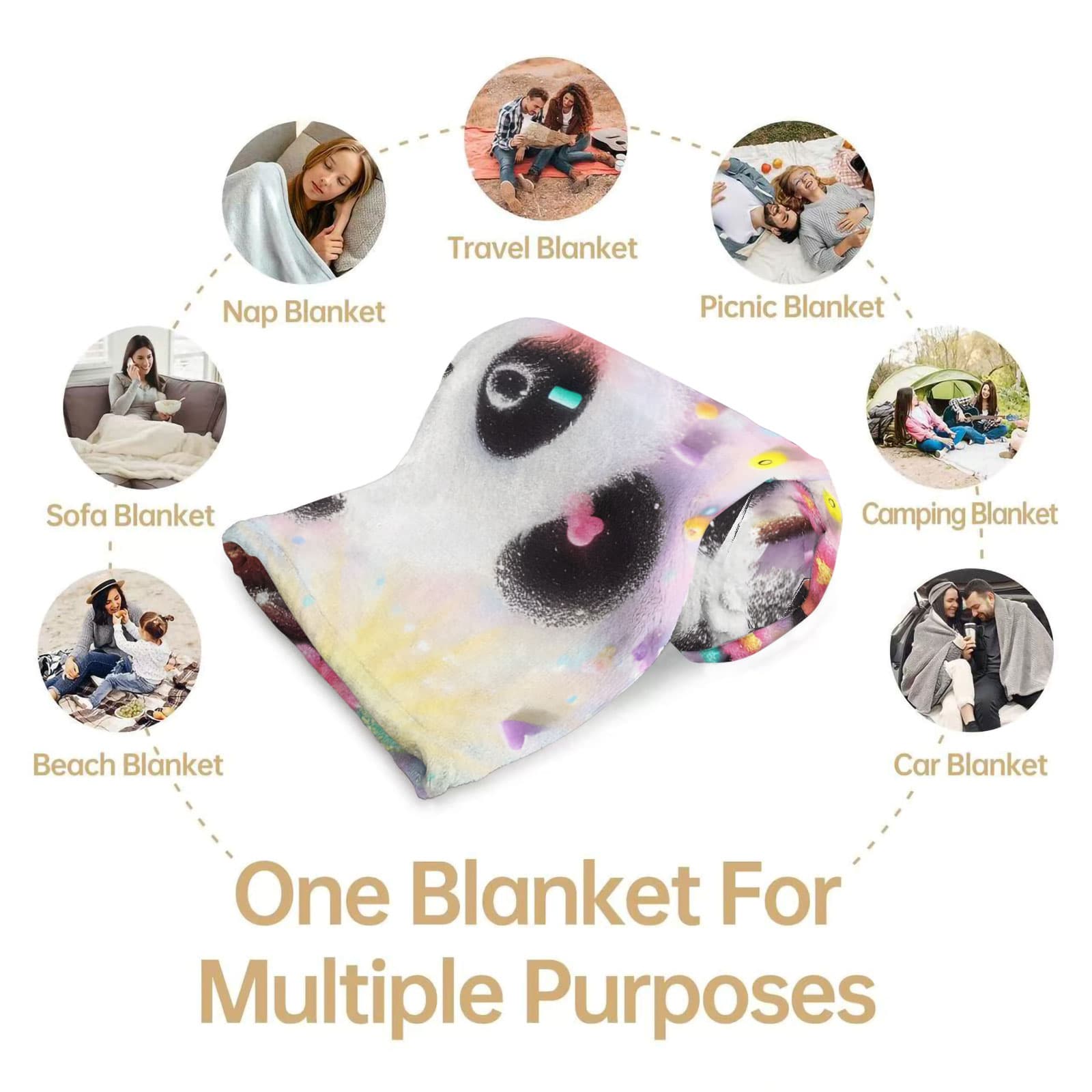 Christmas Panda Family Soft Bl - Woven Scarf Blanket 리뷰 및 가격