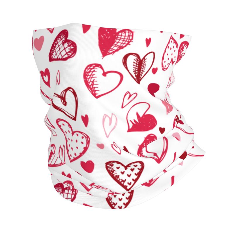 Pink Red Love Hearts Bandana N - Neck Warmer Tube 리뷰 및 가격