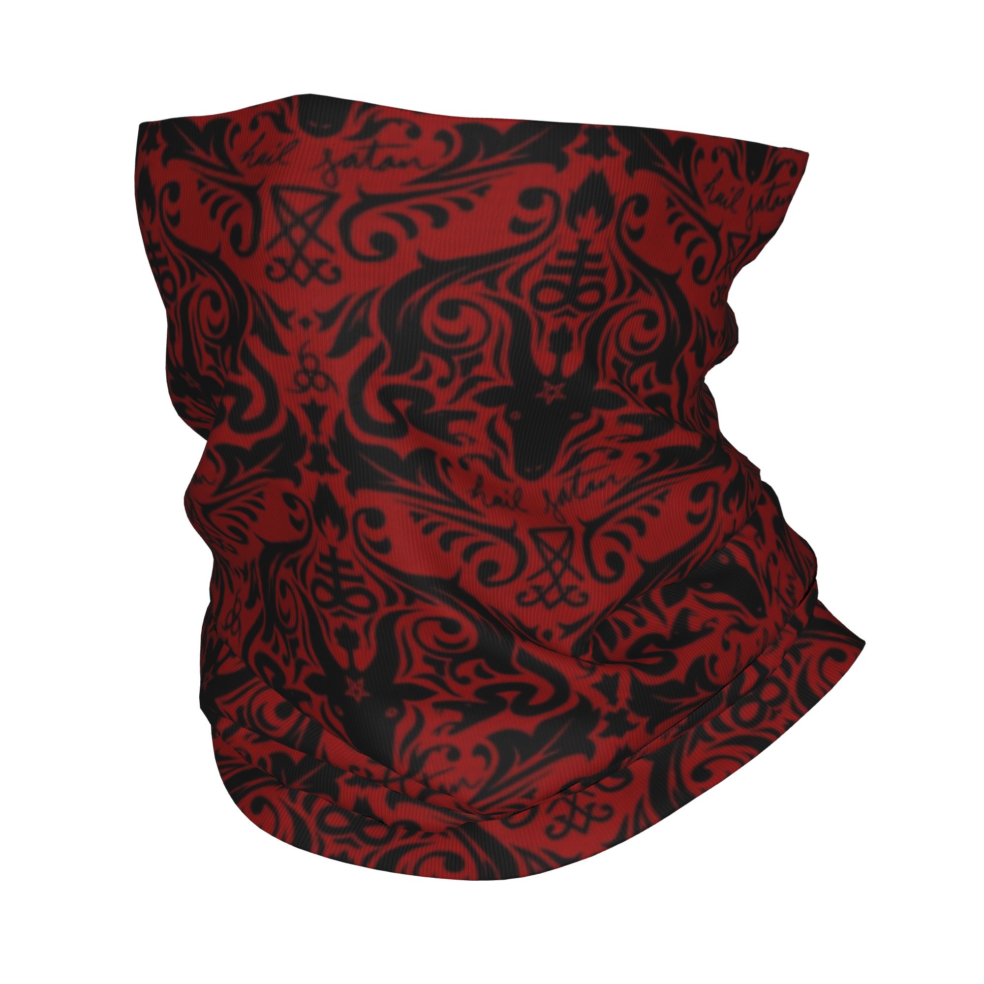 Baphomet Damask Hail Satan Bla - Neck Warmer Tube 리뷰 및 가격