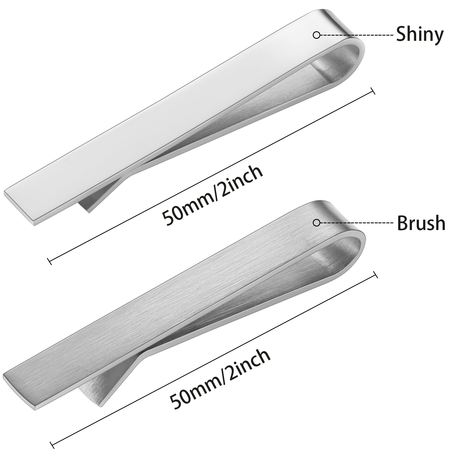 HAWSON 2 in shiny and brushTie - Tie Bar Set Gift 리뷰 및 가격
