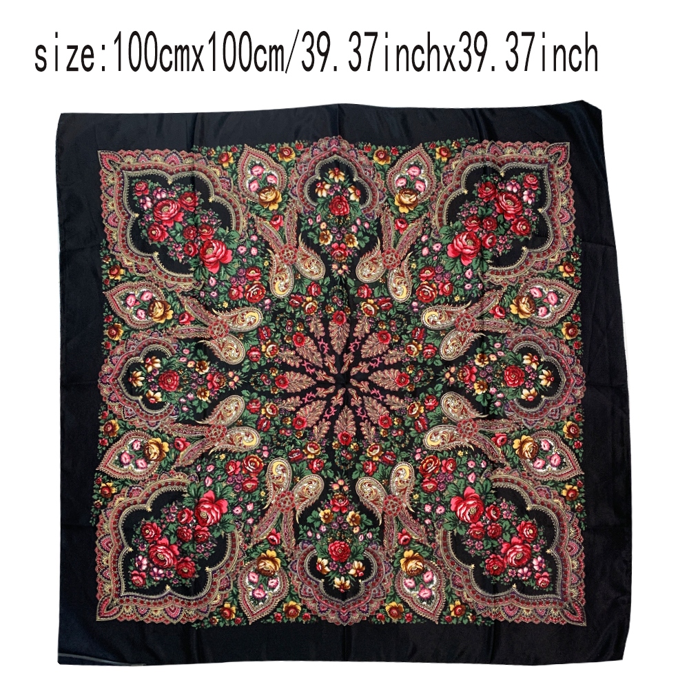 100*100cm Russian Square Scarf - Bandana Cotton 리뷰 및 가격