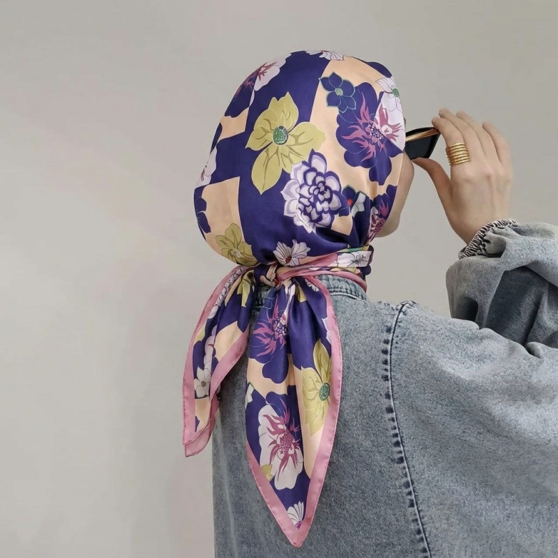 Print Silk Scarf Fashion Turba - Scarf Silk Square 리뷰 및 가격