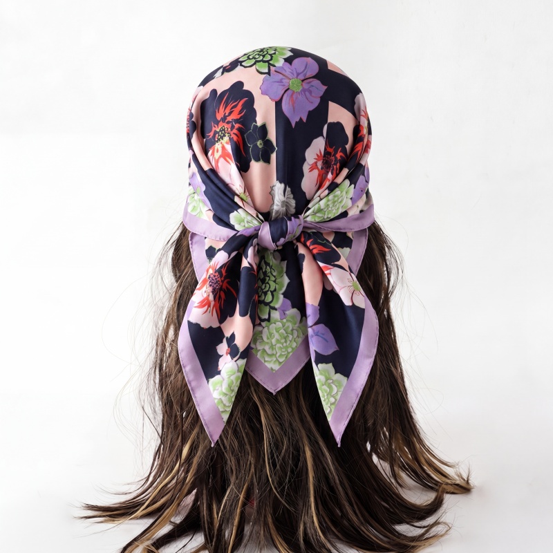 Print Silk Scarf Fashion Turba - Scarf Silk Square 리뷰 및 가격