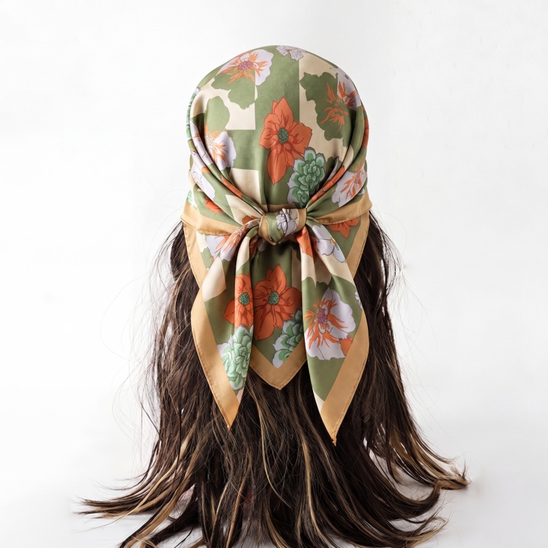 Print Silk Scarf Fashion Turba - Scarf Silk Square 리뷰 및 가격