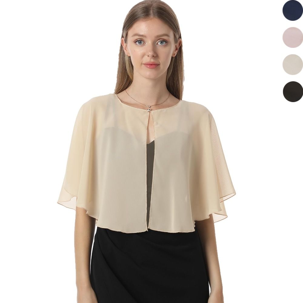 Vintage Sheer Chiffon Capelet  - Stole Wedding Shawl 리뷰 및 가격