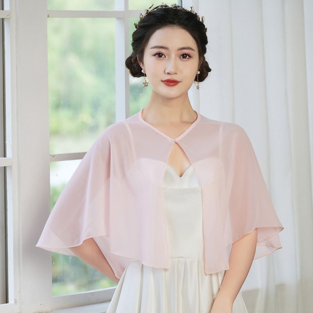 Vintage Sheer Chiffon Capelet  - Stole Wedding Shawl 리뷰 및 가격