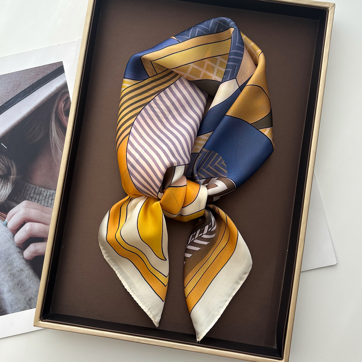 Luxury Square Scarf For Women  - Scarf Silk Square 리뷰 및 가격