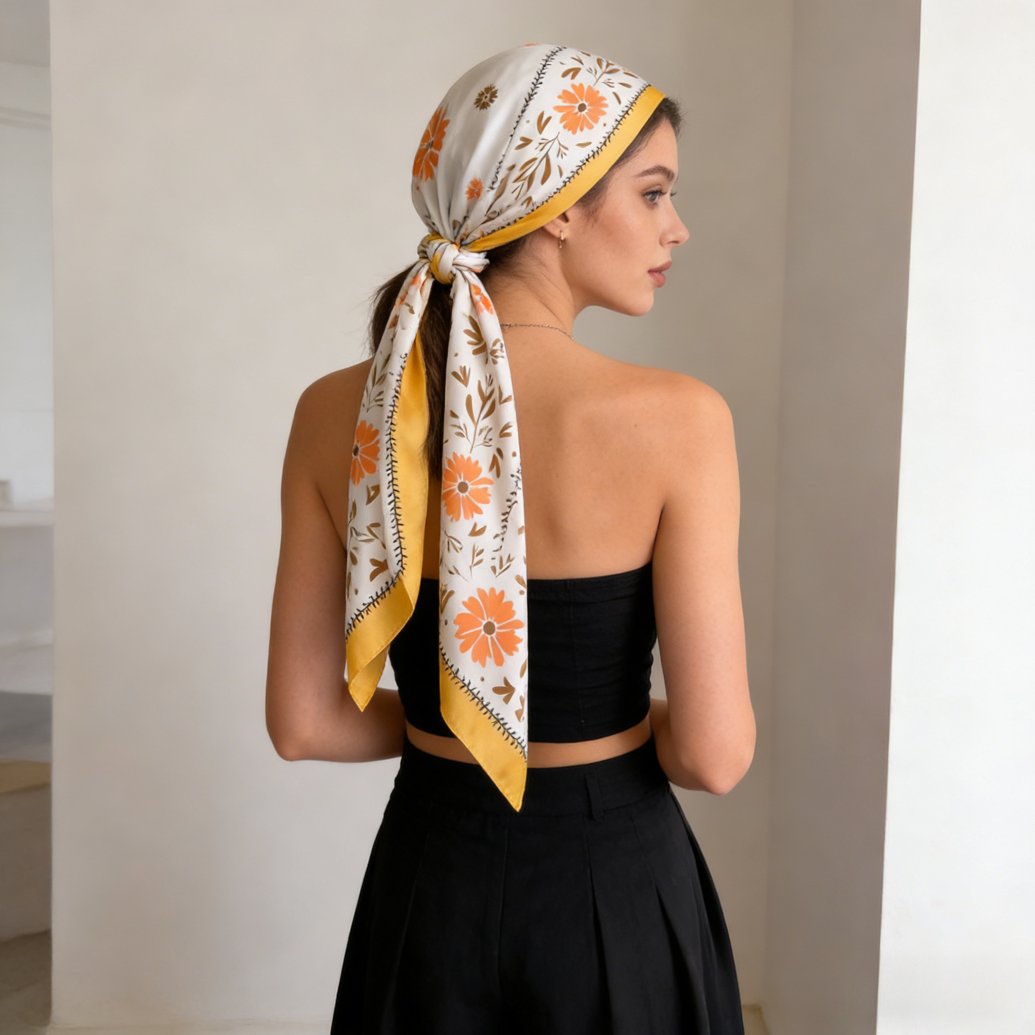 1Pc new printed fashion silk s - Scarf Silk Square 리뷰 및 가격