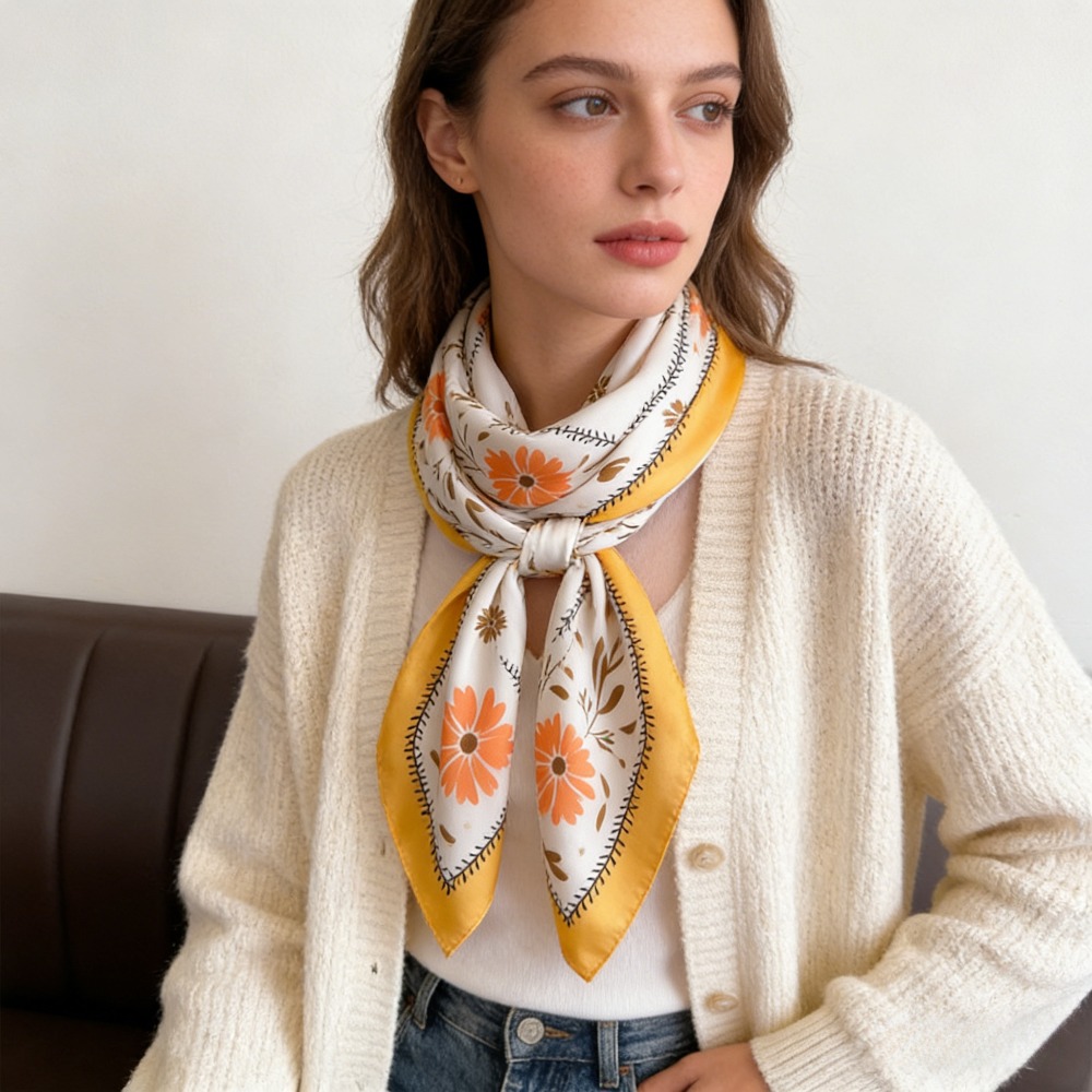 1Pc new printed fashion silk s - Scarf Silk Square 리뷰 및 가격