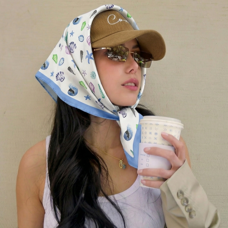 Women Silk Feeling Square Scar - Head Wrap Turban 리뷰 및 가격