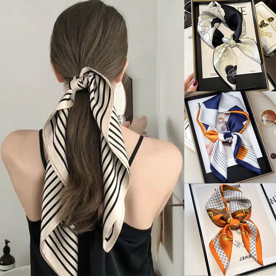 70×70cm Satin Square Scarf, Si - Scarf Silk Square 리뷰 및 가격