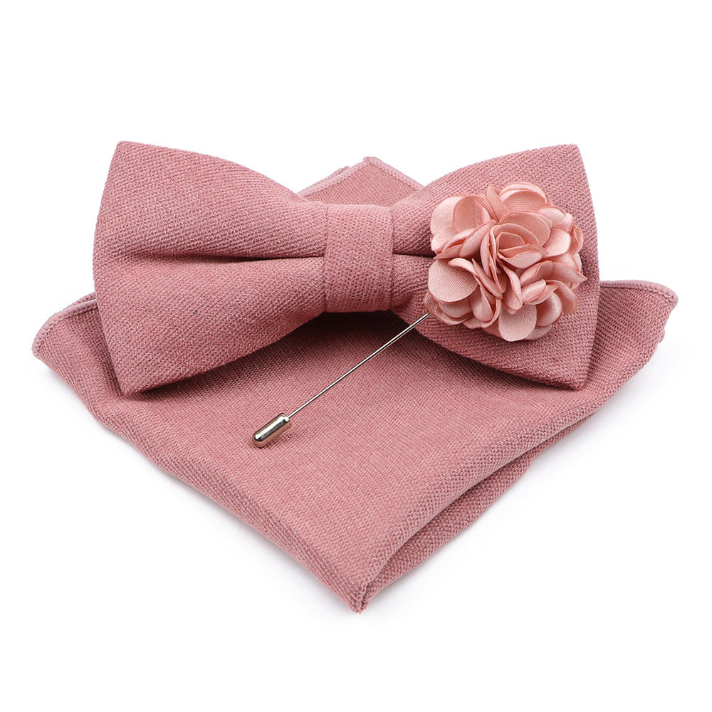 Mens Solid Color Cotton Bowtie - Handkerchief Cotton Men 리뷰 및 가격