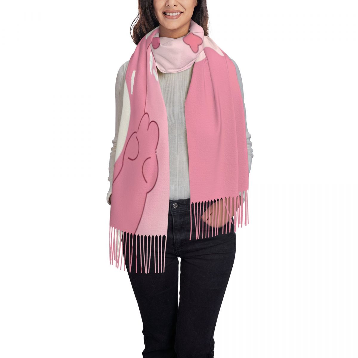 Lotso Pink Bear Women's Scarf  - Pashmina Wrap Large 리뷰 및 가격