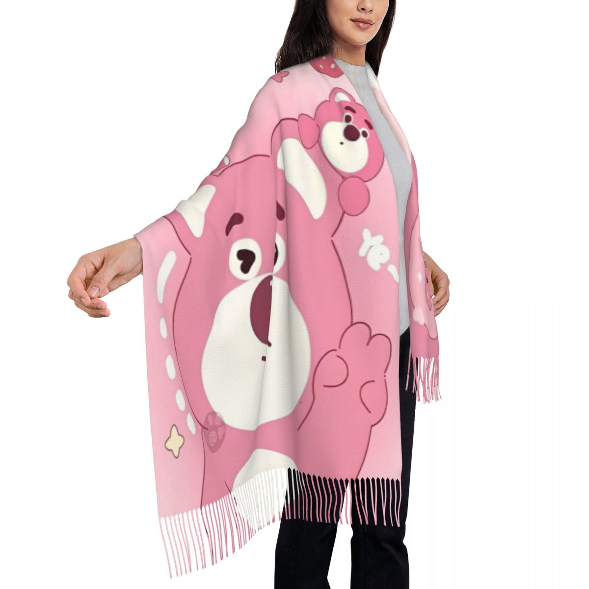 Lotso Pink Bear Women's Scarf  - Pashmina Wrap Large 리뷰 및 가격