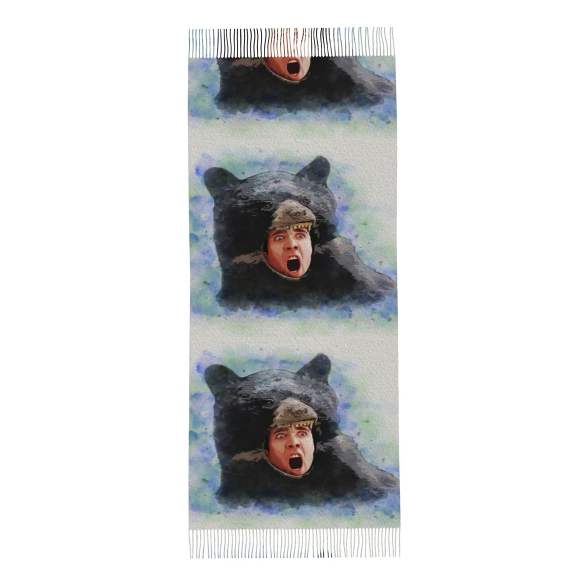 Cage Bear Watercolor Scarf for - Pashmina Wrap Large 리뷰 및 가격