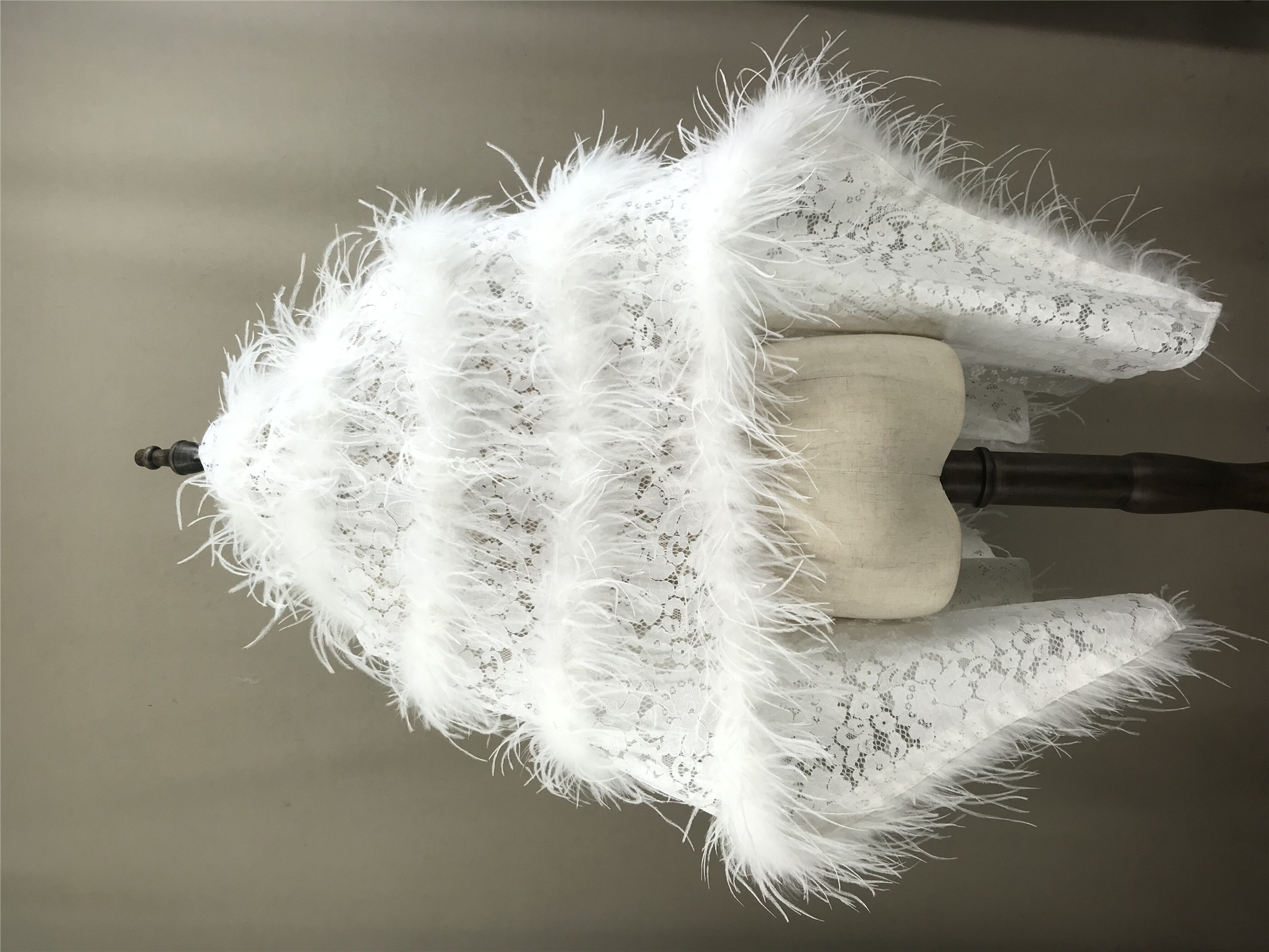 Real Ostrich Feather Lace Shaw - Stole Wedding Shawl 리뷰 및 가격