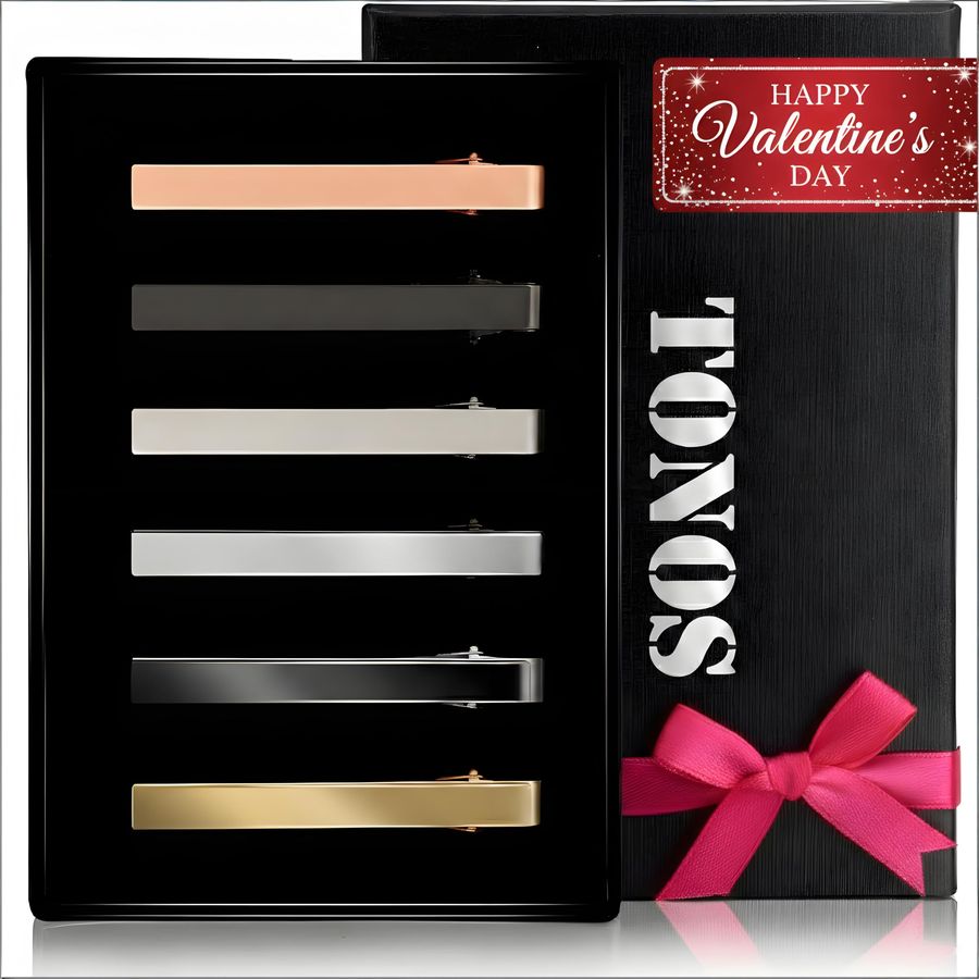 Clips for Men, 6 PACK Tie Clip - Tie Bar Set Gift 리뷰 및 가격