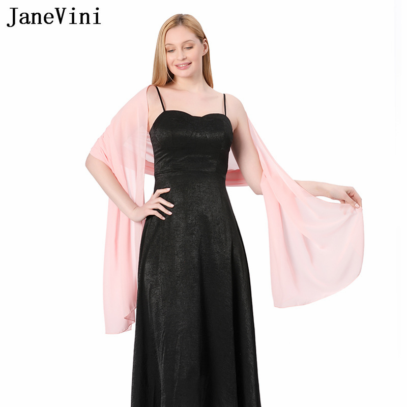 JaneVini Elegant Pink Chiffon  - Stole Wedding Shawl 리뷰 및 가격