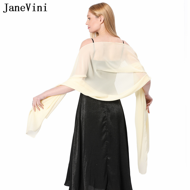 JaneVini Elegant Pink Chiffon  - Stole Wedding Shawl 리뷰 및 가격