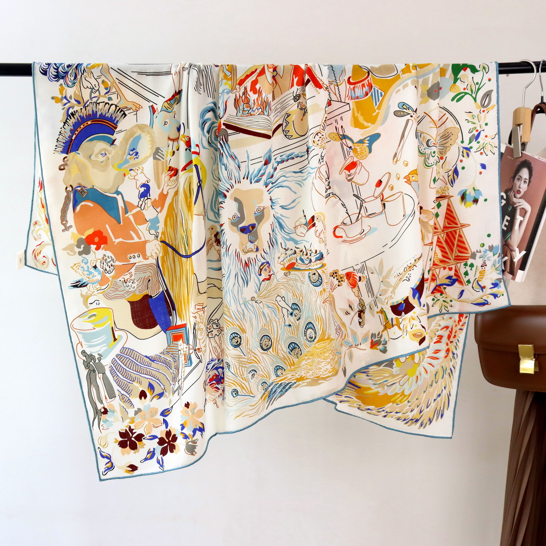 Double Print Mulberry Silk Sca - Pashmina Wrap Large 리뷰 및 가격