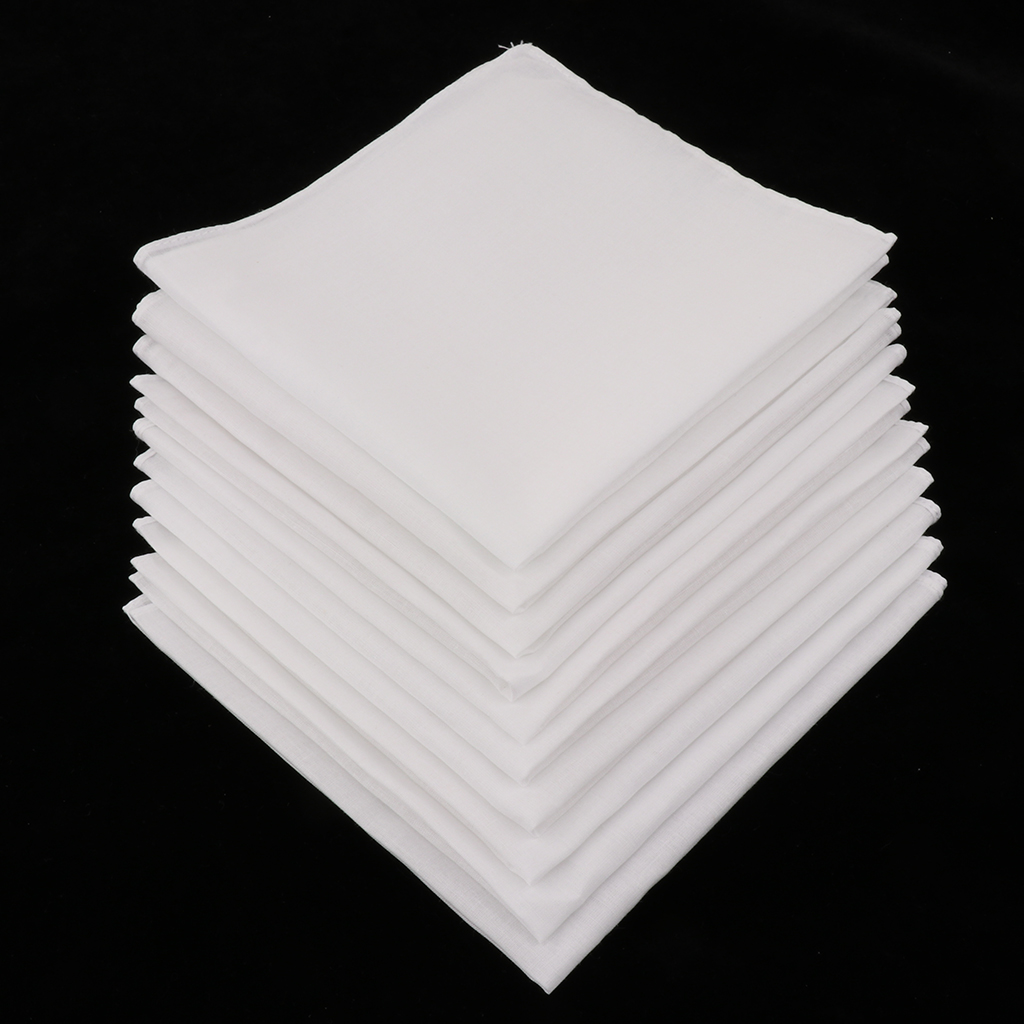 20/40pcs Plain Check Pocket Sq - Handkerchief Cotton Men 리뷰 및 가격