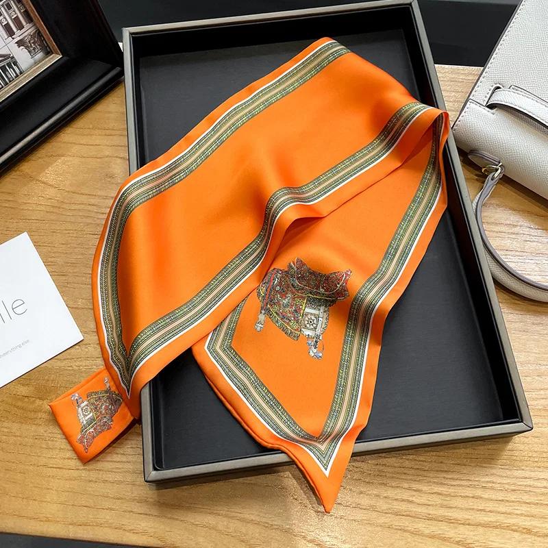 Retro Print Skinny Silk Scarfs - Face Scarf Mask 리뷰 및 가격