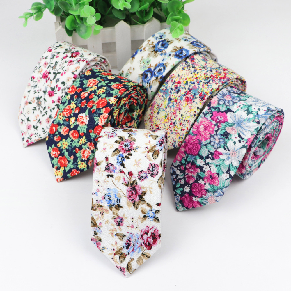 Cotton Flower Tie Men's Colour - Skinny Tie Men 리뷰 및 가격