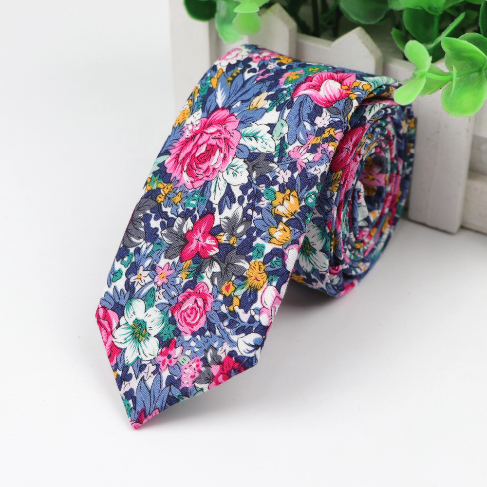 Cotton Flower Tie Men's Colour - Skinny Tie Men 리뷰 및 가격