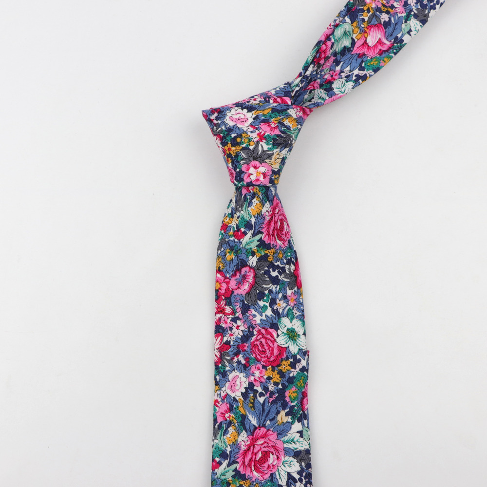 Cotton Flower Tie Men's Colour - Skinny Tie Men 리뷰 및 가격