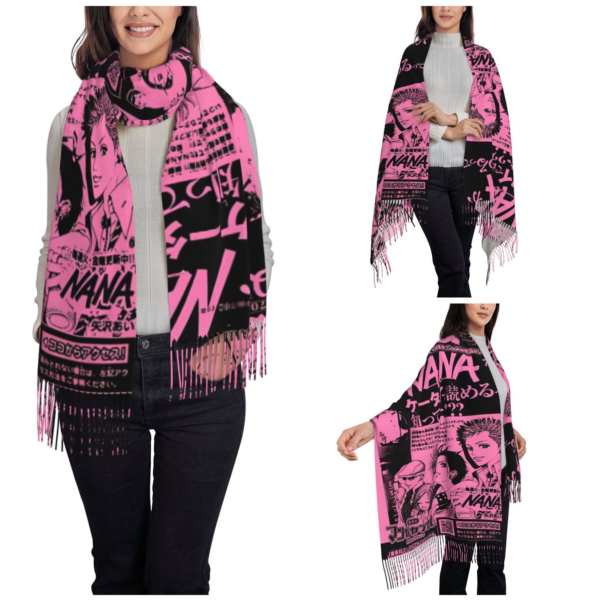 Women's Scarf with Tassel Nana - Pashmina Wrap Large 리뷰 및 가격