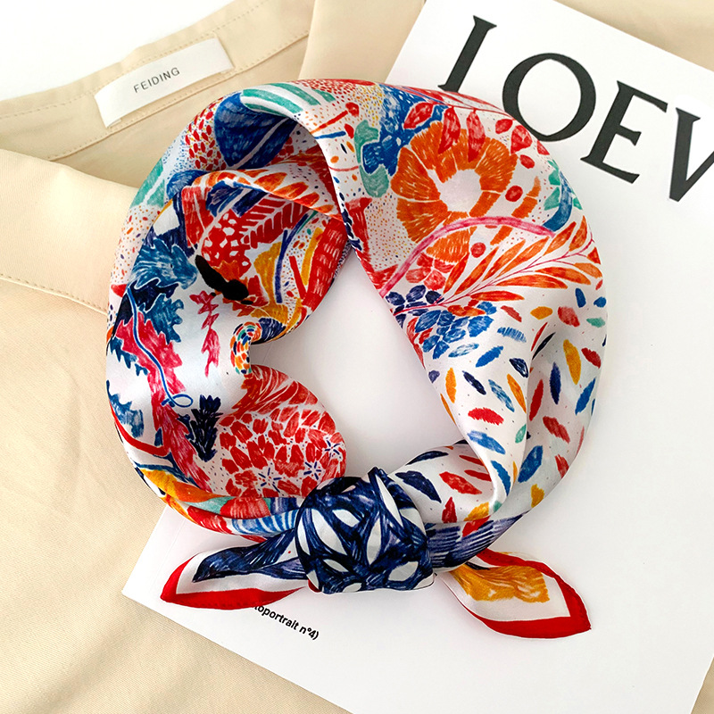 53cm Square Silk Scarf Women N - Silk Neck Scarf 리뷰 및 가격